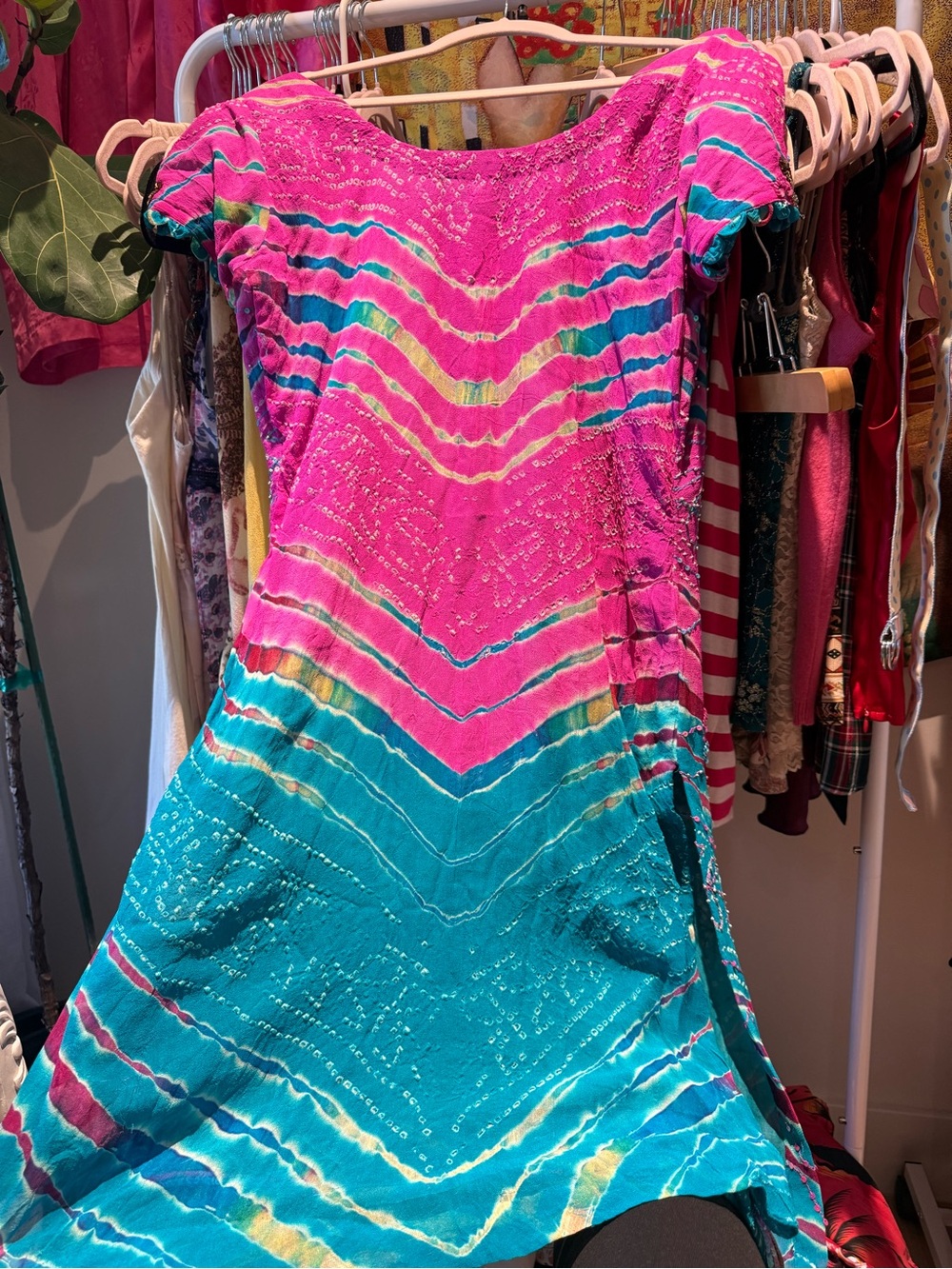 Gorgeous Silk Desi Beaded Sequin Colorful Embellished Dress Size S - Picture 11 of 11
